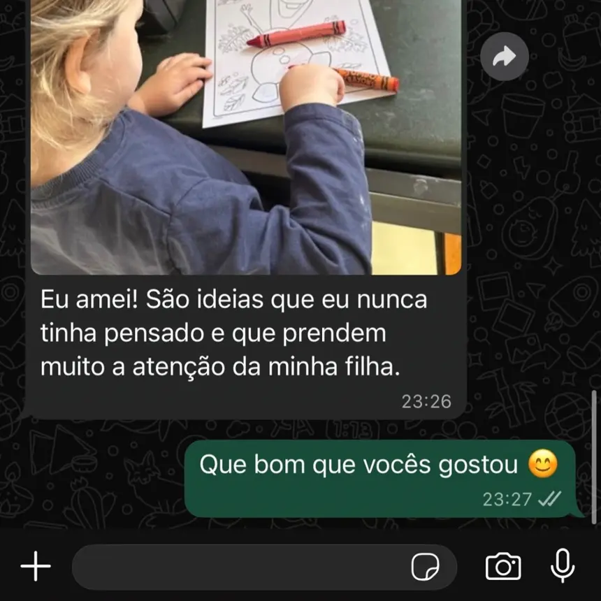 Depoimento de mãe: ideias que prendem a atenção da filha